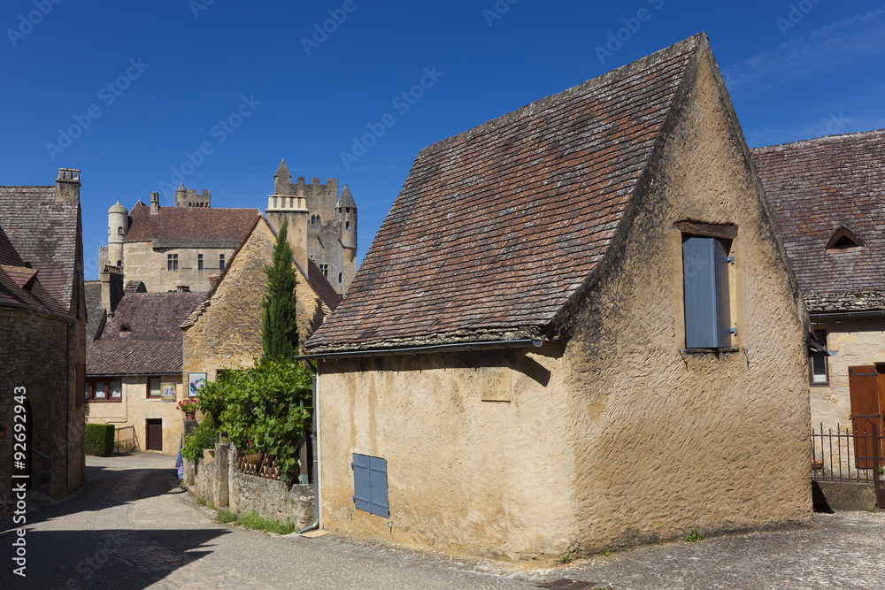View of Beynac-et-Cazenac, Dordogne, Aquitaine, France