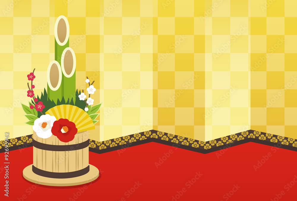 年賀 背景素材 赤 Stock Vector Adobe Stock