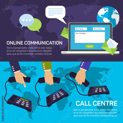 Technical support call center and service online communications