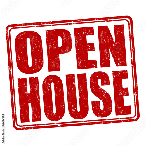 Open house stamp