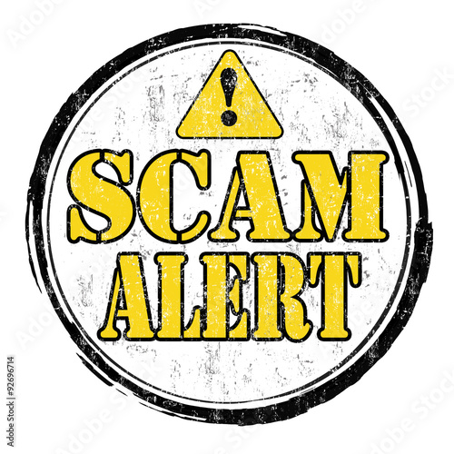 Scam alert stamp