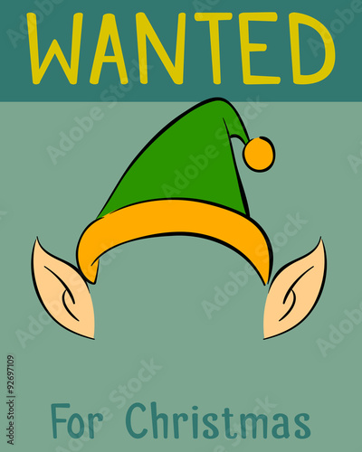 Wanted Christmas Elf Poster