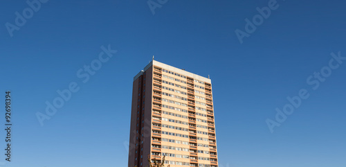 Photography Generic high-rise housing in the UK, with copy space