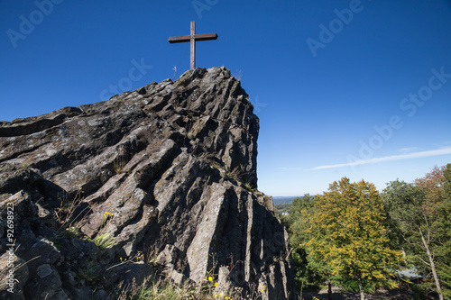 druidenstein stone near kirchen germany photo