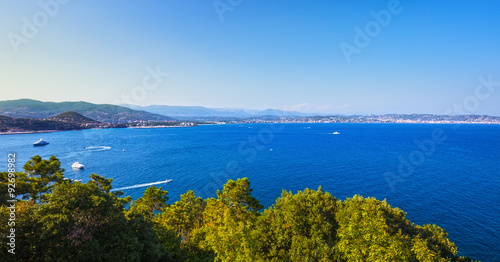 Cannes La Napoule bay view. French Riviera, Azure Coast, Provenc