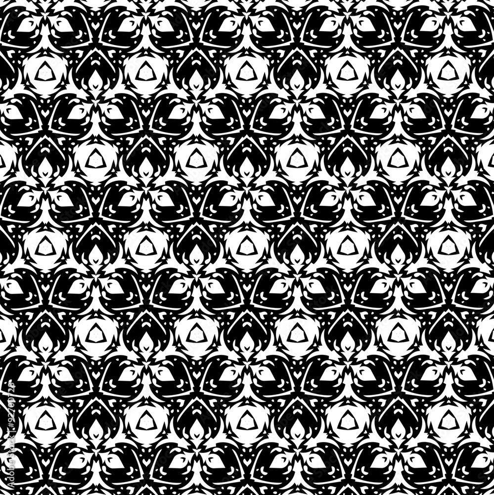 Fototapeta premium Чёрно-белый орнамент. 1.2 