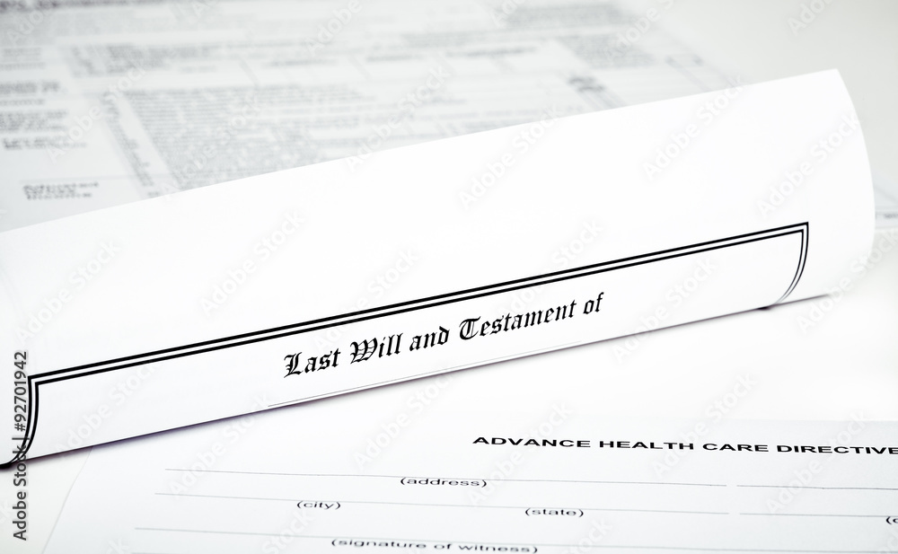 Obraz premium Last Will and Health Care Directive with Pen