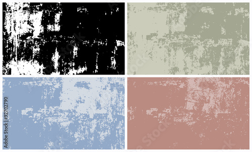 Vector set of grunge textures background