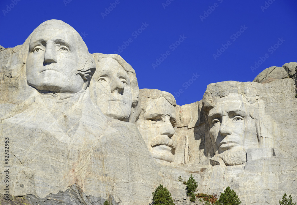 Mount Rushmore National Memorial, symbol of America located in the Black Hills, South Dakota, USA