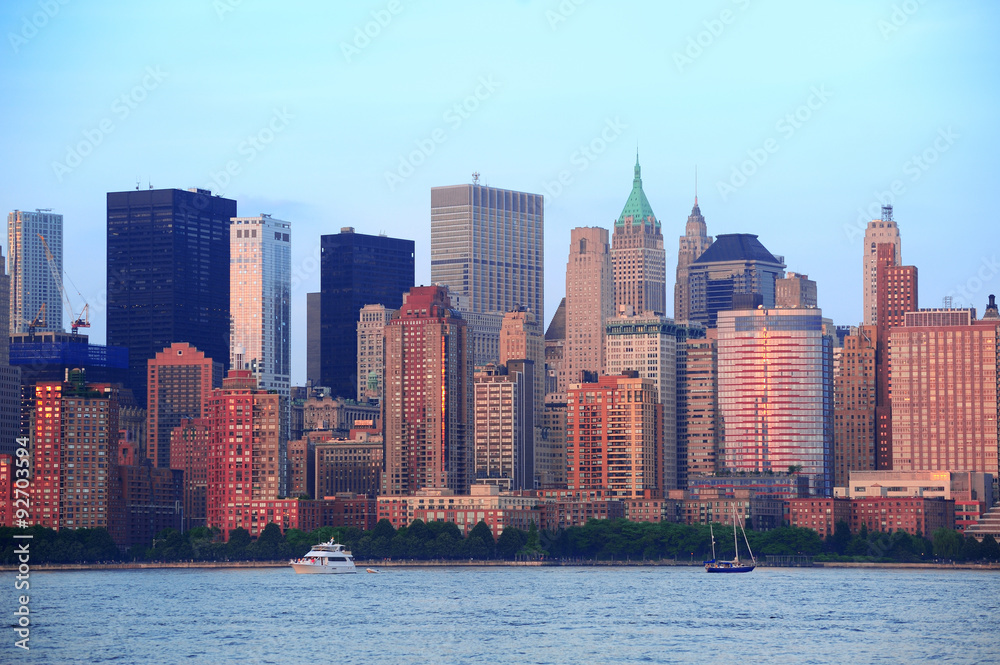 Fototapeta premium New York City Manhattan downtown skyline