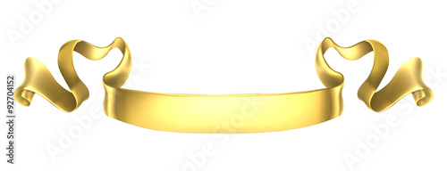 Gold Scroll Banner