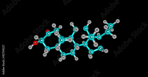 Allopregnanolone molecular structure isolated on black