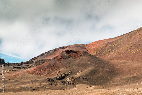 volcano and lava desert