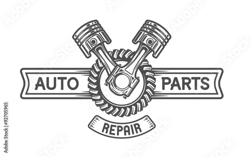 Repair Service. Gear and pistons. photo