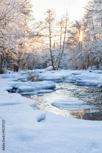 Open river at winter © Lars Johansson
