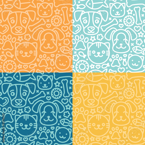 Vector set of seamless patterns