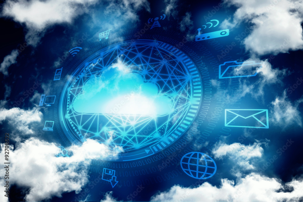 Fototapeta premium Digital Abstrct business background