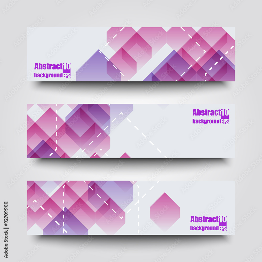 Set of banner templates with abstract background. Set of banner templates with abstract background.
