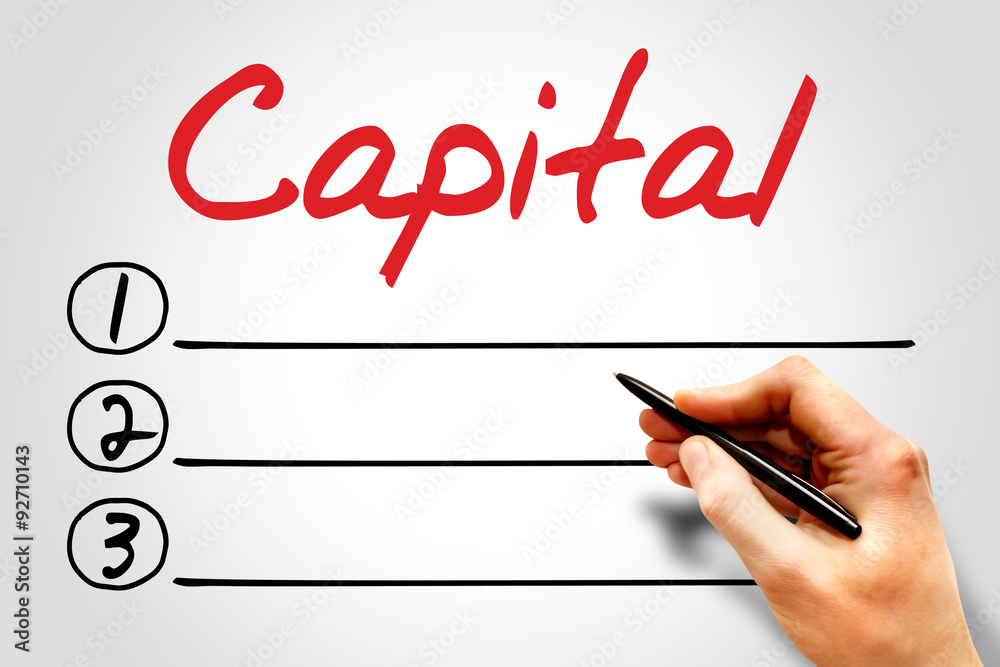 CAPITAL blank list, business concept CAPITAL blank list, business concept