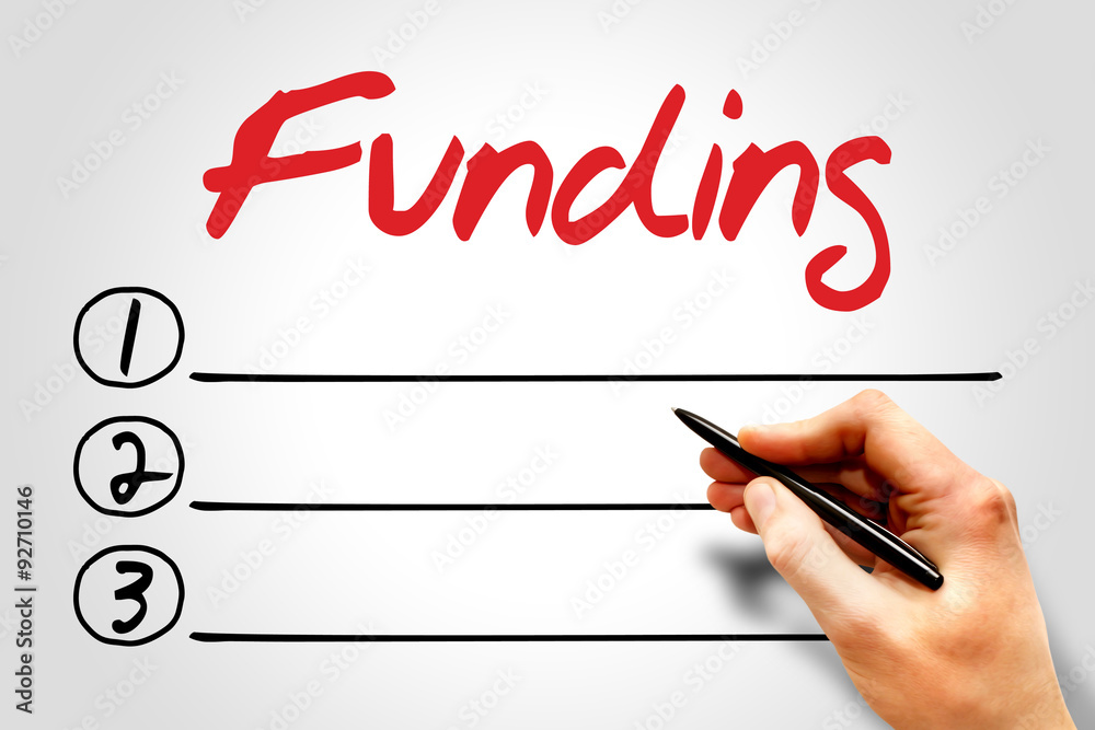 Funding blank list, business concept Funding blank list, business concept