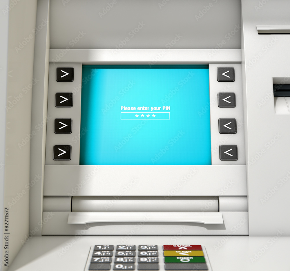 ATM Screen Enter PIN Code ATM Screen Enter PIN Code