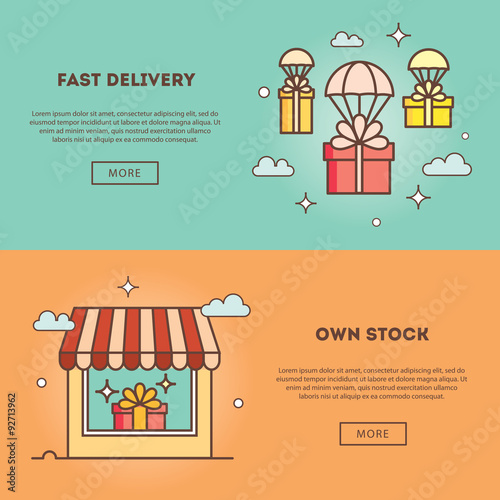 Gifts outline icons set for celebrating card, interface, illustration. Detailed stylish modern flat vector illustration and design element.