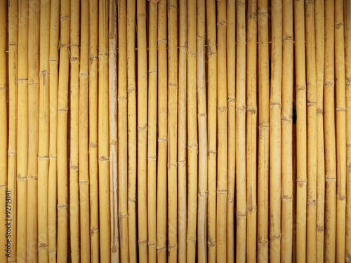 Fototapeta Naklejka Na Ścianę i Meble -  Yellow Bamboo Wall 