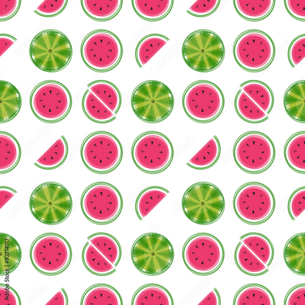 Vector seamless pattern with watermelon Vector seamless pattern with watermelon