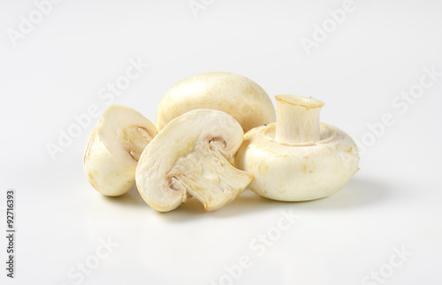 Fresh white cap mushrooms