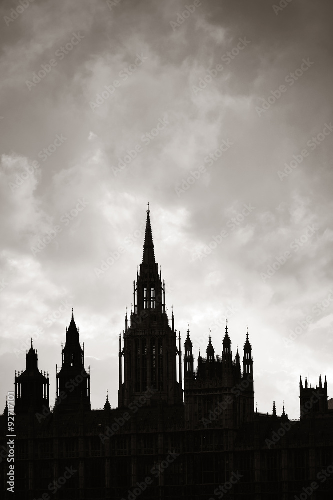 Westminster Palace silhouette