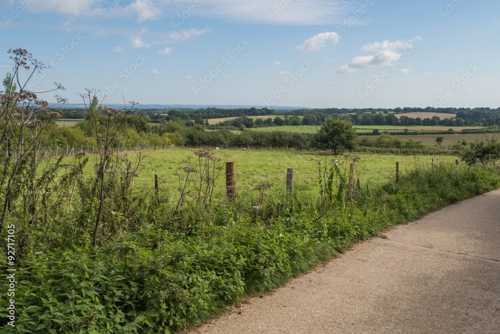 Landscape view of the countryside around Sissinghurst in Kent