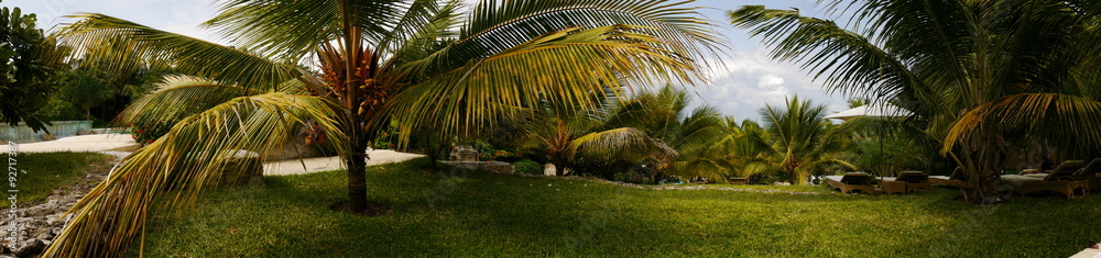 Obraz premium Urlaub in Kenia unter Palmen