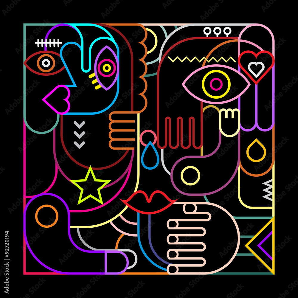 Abstract Art Neon Design