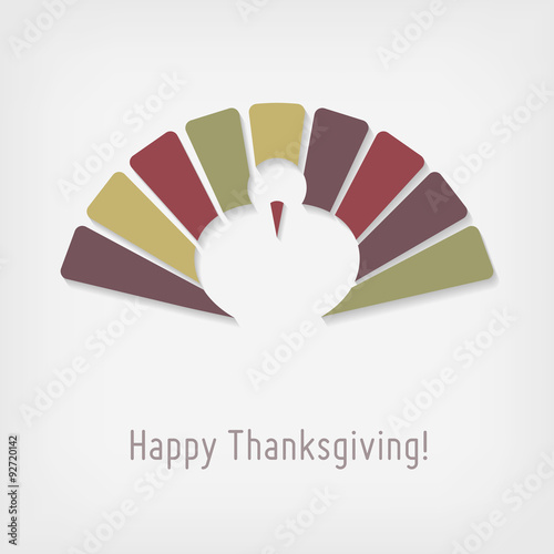 Modern Thanksgiving greeting card with turkey