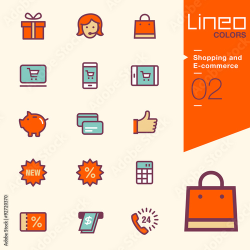 Lineo Colors -  Shopping and E-commerce icons