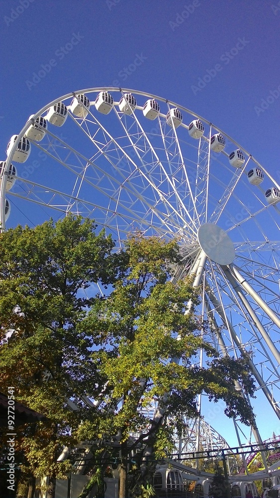 Fototapeta premium Ferris wheel in amusement park