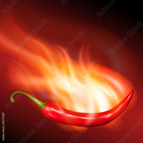 Burning chilli pepper