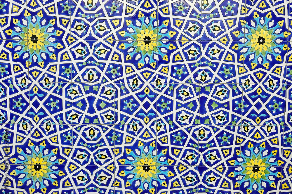 Traditional Moroccan tile pattern background