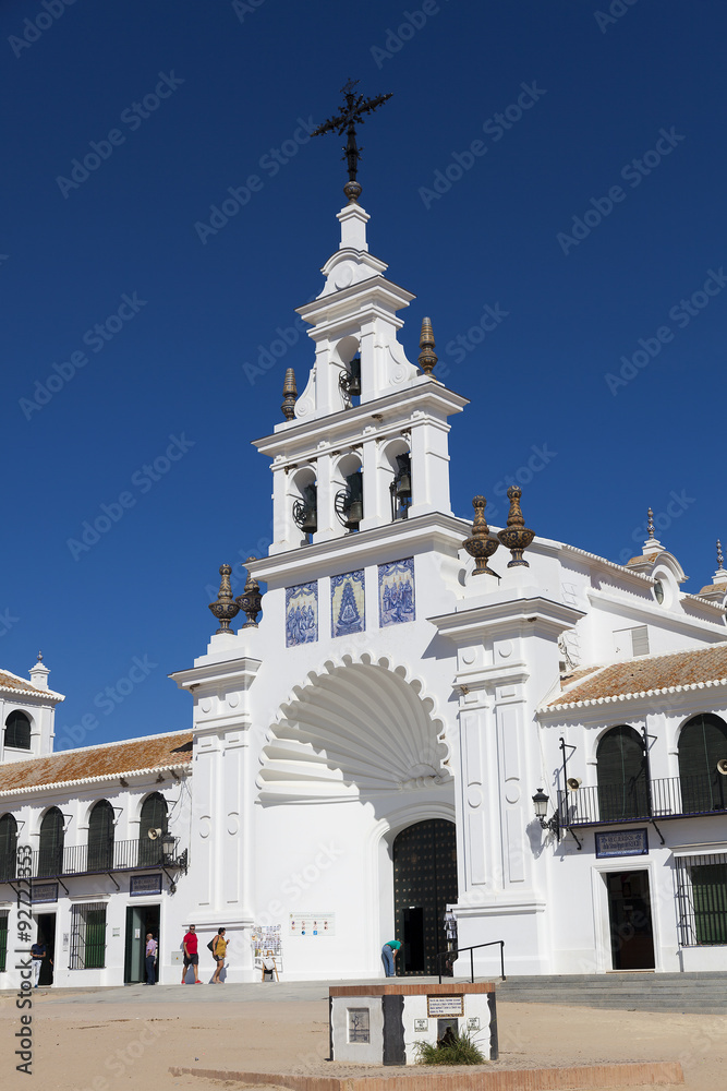 The church Nuestra Senora del Rocio in Rocio, Huelva, Andalucia,