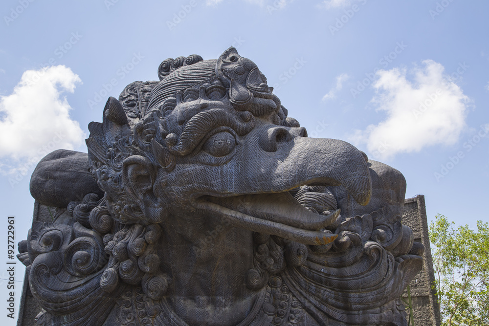 Stone sculpture on entrance door of temple Stone sculpture on entrance door of temple