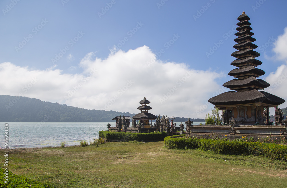 Pura Ulun Danu temple on a lake Beratan in Bali