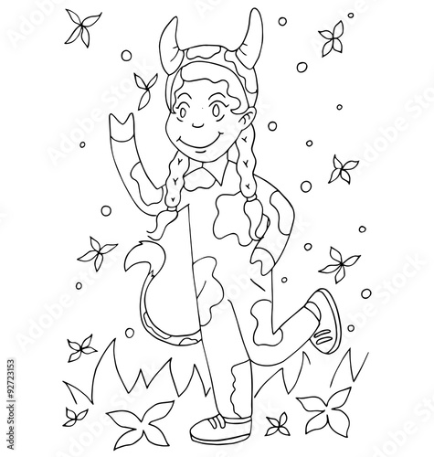 the children sign horoscope doodle outline hand drawing for coloring isolated in the white background