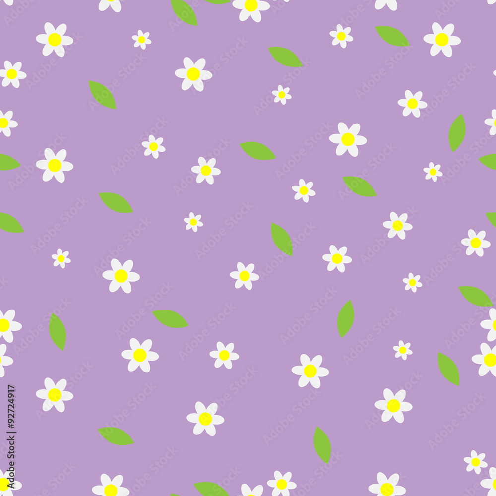 Seamless flower pattern camomile Seamless flower pattern camomile