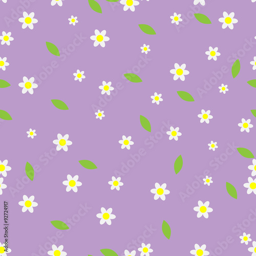 Seamless flower pattern camomile