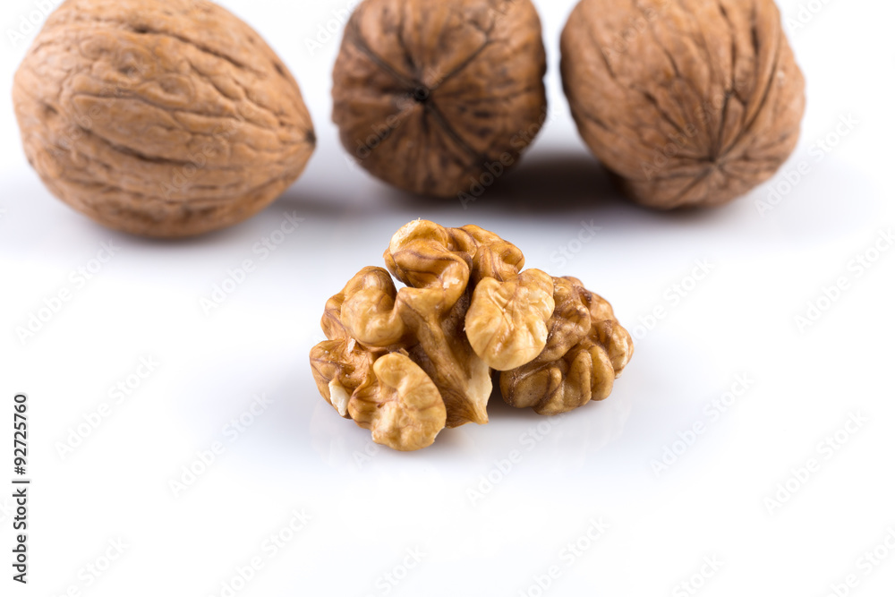 Dried walnut close up Dried walnut close up