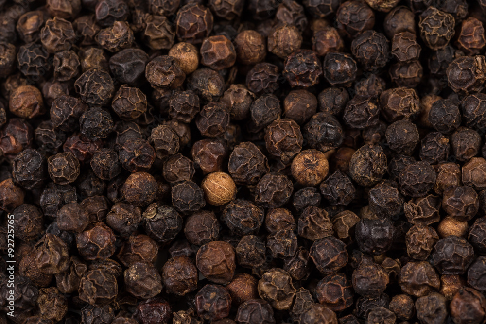 Black pepper zoomed in on Black pepper zoomed in on