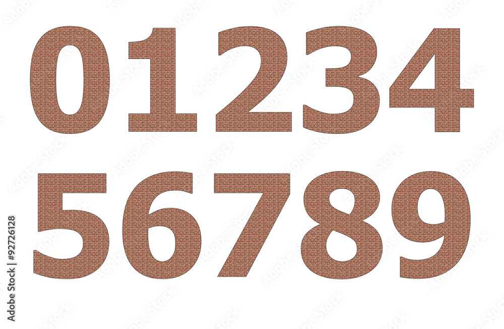 Stone pattern on number
Stone pattern on number