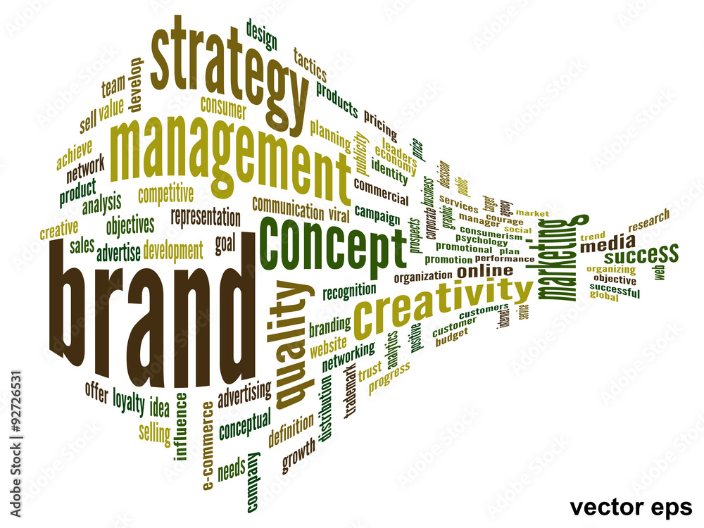 Vector conceptual business word cloud