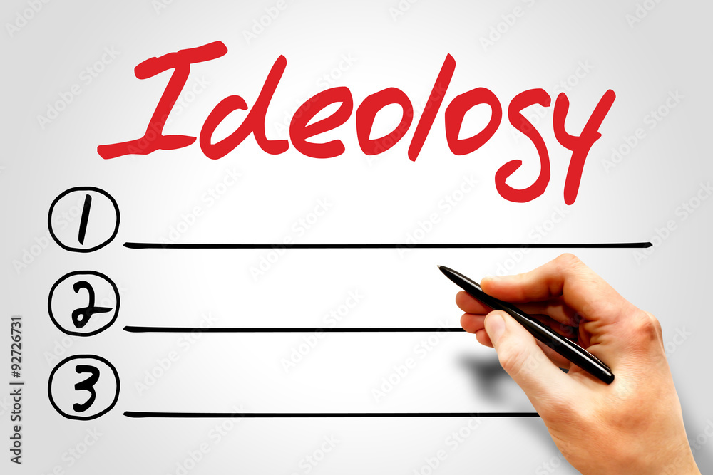 Ideology blank list, business concept Ideology blank list, business concept