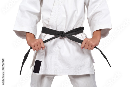 boy with black belt